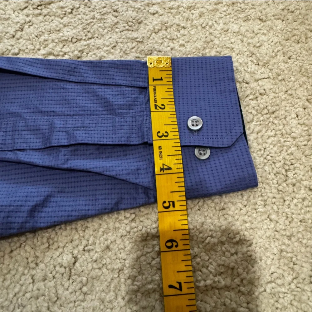 Pre-Loved Alfani Regular Fit Blue Button Down Long Sleeve Dress Shirt Size L